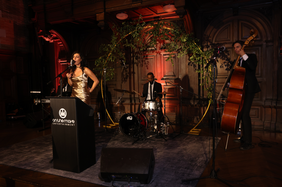 classic band performing with plants background  Chelsea Square Hotel event by RHC